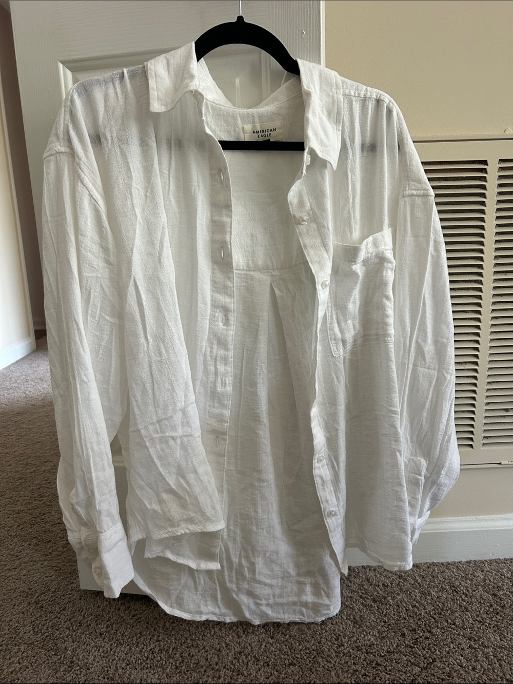 American Eagle Outfitters White Button-Down Shirt